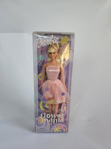 Barbie Flower Mania Special Edition With Charm Necklace Vintage 2000
