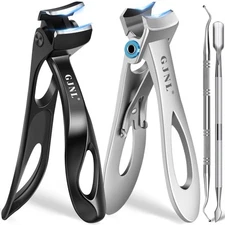 4PCS Toenail Clippers for Thick Nails, Angled Head Toe Nail Clippers and 16mm...