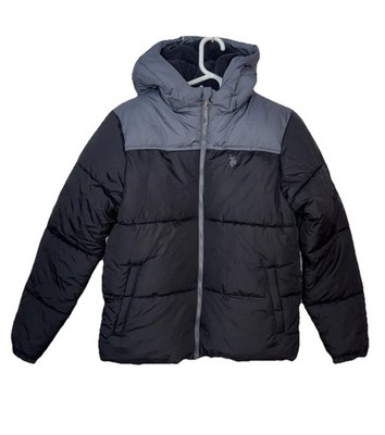 USA POLO ASSN BOYS COLOR BLOCK PUFFER JACKET SIZE XL 14-16