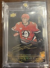 2024-25 THE CUP EB-34 CUTTER GAUTHIER EXQUISITE COLLECTION BLACK AUTO ROOKIE /25