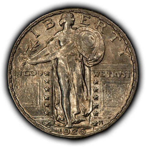 1926 25c Standing Liberty Silver Quarter - Luster - AU - SKU-B5559
