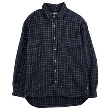 Used J.Crew long-sleeved heavy flannel check shirt size M men's 