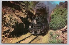 Silverton Narrow Gauge Train 476 Rockwood Cut Colorado Chrome Postcard
