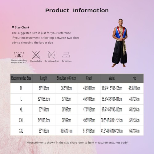 Mens Outfits Fancy Dress Costume Anime Jumpsuit Christmas One Piece Zipper Top - Picture 5 of 72