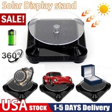Solar Battery Powered Showcase 360  Rotating Turntable Jewelry Display Stand