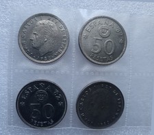 4 x Spain 50 Pesetas 1982 1980*82 1980*81 And 1980*80