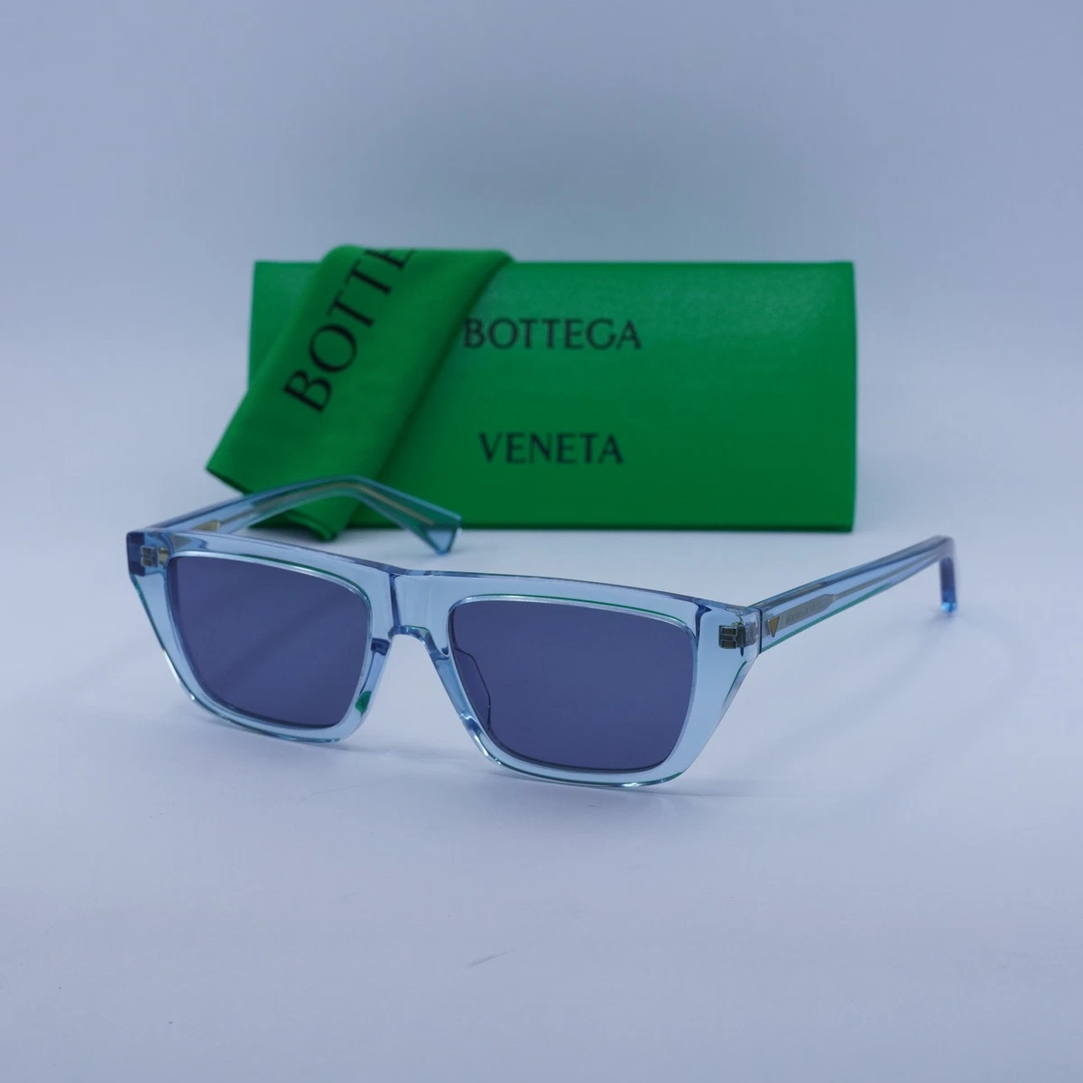 Bottega Veneta Blue Plastic Frame Sunglasses for Women for sale | eBay