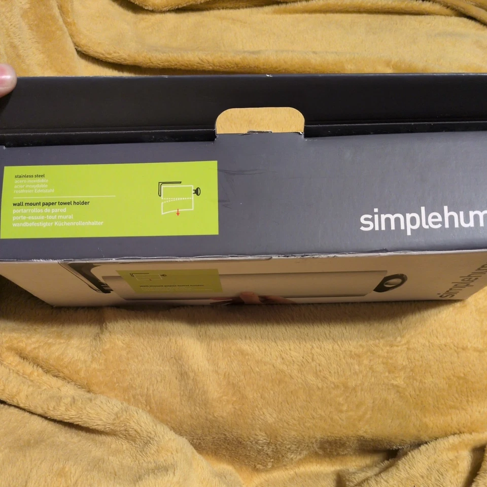 Toallero de papel de montaje en pared de acero inoxidable humano simple NUEVO Foto 2 de 4