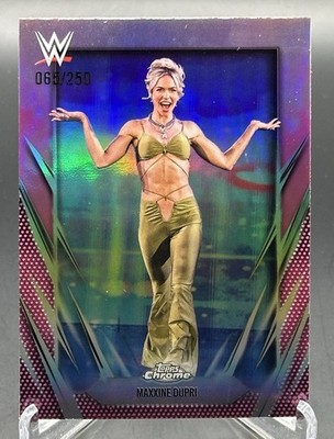 2026 Topps Chrome WWE #57 Maxxine Dupri | Pink Refractor - Serial #/250 READ