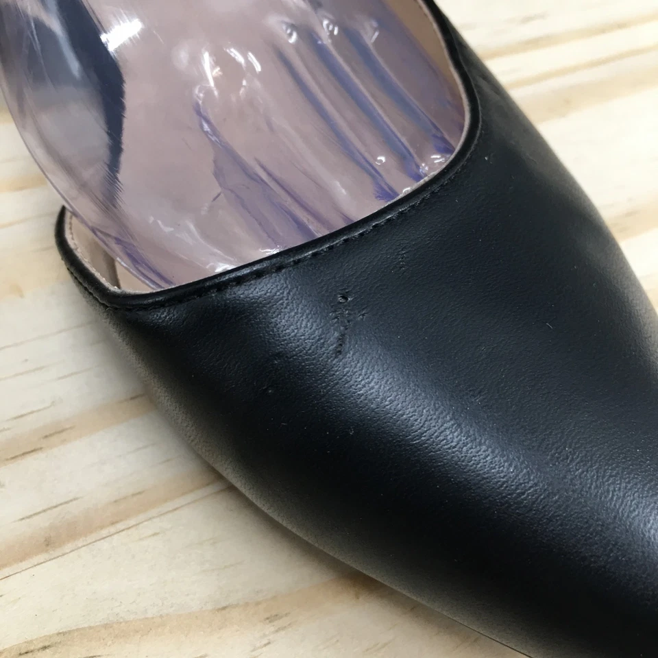 Nine West Shoes Womens 10 Seves Black Pointed Toe Dorsay Flats Slip On Casual - Image 4 of 4