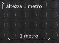 PAVIMENTO PVC PLASTIFICATO TACCHETTATO BULLONATO LINOLEUM,TAPPETO NERO 1H X 1MT