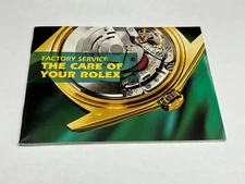 Authentic Rolex Factory Service The Care Of Your Rolex Booklet