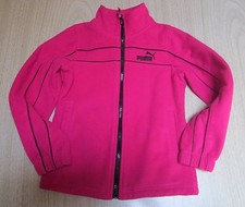"PUMA" Girl's Sport Life Style Long Sleeve Jacket Hot Pink Black Accents Size 5