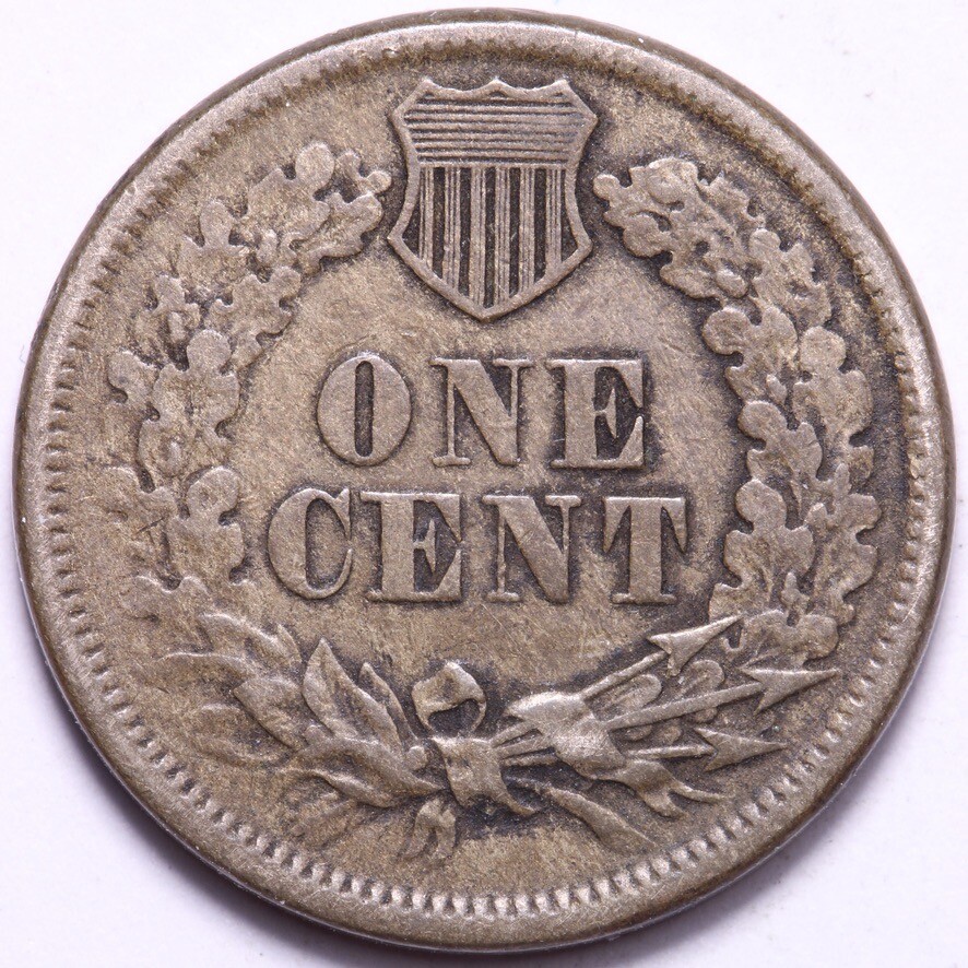 1860 Pointed Bust Indian Head Cent Penny CHOICE VF+ FREE SHIPPING E516