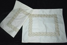 COTTIMARYANNE Boudoir Sham Pillow Cover Beige Cream Sateen PAIR 100% Cotton