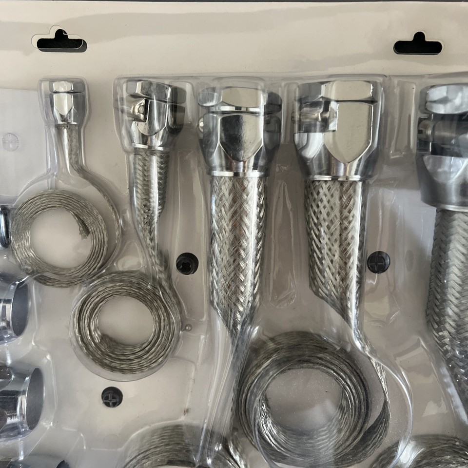 Radiator Hose Sleeving Stainless Steel Braided DressUp Hose Cover Kit
