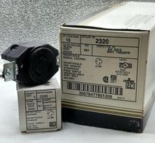 Leviton 2320 20A 250V Receptacle Single, Locking Black 10