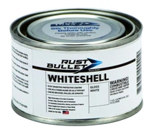RUST BULLET WhiteShell Gloss White - 4 Oz, UV Resistant, Rust Preventive Coating