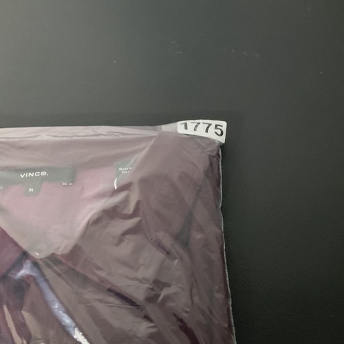 Vince Shirt Men XL Burgundy Pima Cotton Lined Polo Long Sleeve NEW - Picture 9 of 9