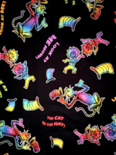 Dr. Seuss Cat in the Hat Fabric 12" X 11" Crafting Sewing Piece
