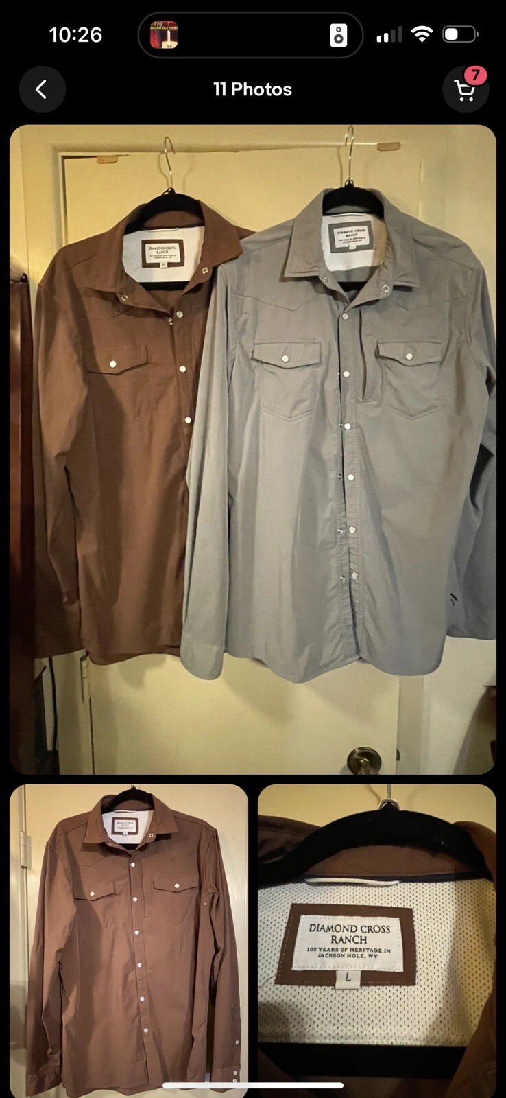 2 Diamond Cross Ranch Pearl Snap Shirts Quick Dry Men… Gem