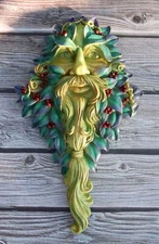 Ebros Celtic Winter Solstice Greenman Hanging Wall Decor Plaque 12.75" High