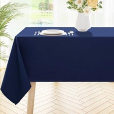 Rectangle Table Cloth, Waterproof Anti-Scratch Polyester 60" x 84" Navy