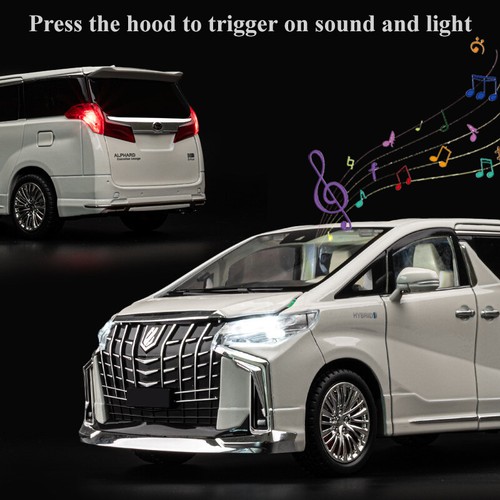 1/18 Toyota Alphard Diecast Model Car Toy Collectible Sound Light Kids Gifts Toy - Picture 5 of 14