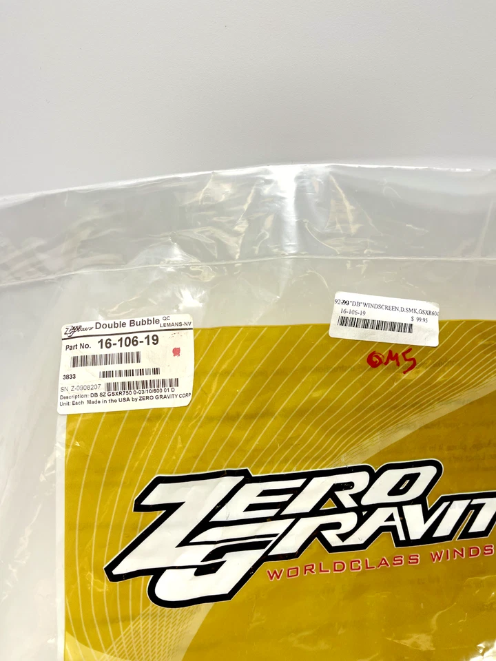 Parabrisas de doble burbuja gravedad cero humo 16-106-19 Suzuki GSXR 600-750 Foto 2 de 3