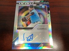 2021 Prizm Jorge Guzman #DS-JG AUTO Debut Signatures Silver RC-Marlins