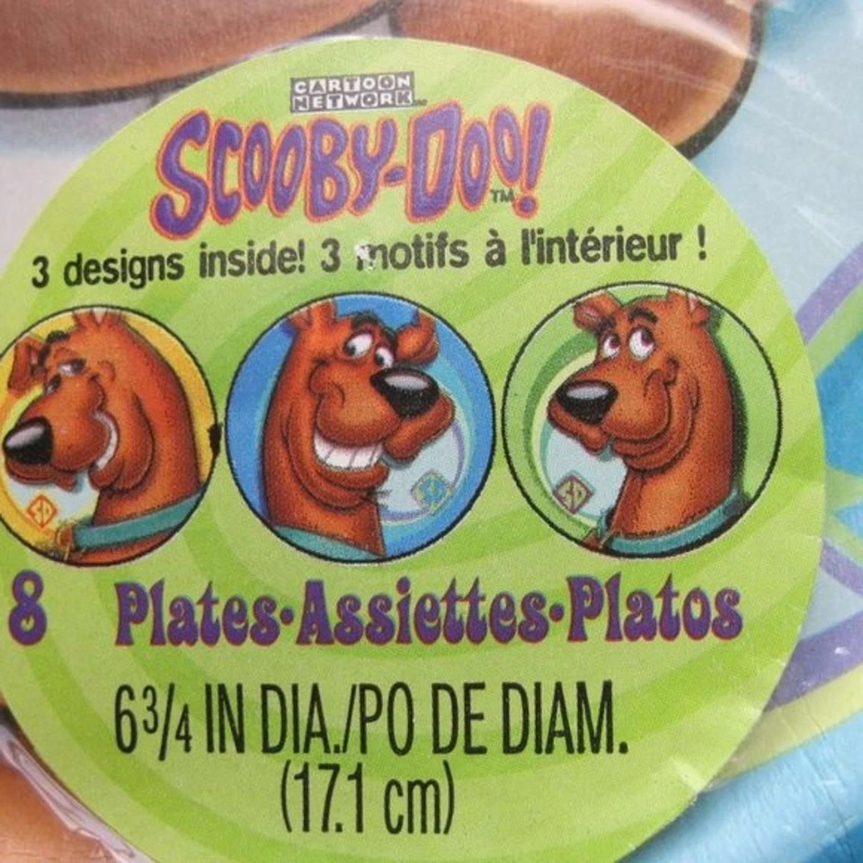 8 Scooby -Doo! 6 Platos de Papel 3/4" 3 Diseños Fiesta de Cumpleaños Express Sello Perro Foto 4 de 4