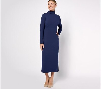 knee length dresses for ladies Petite Two Piece Novelty Knit and Lace Dress Set Navy / 4p main image 1