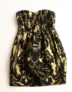 h and m gold dress