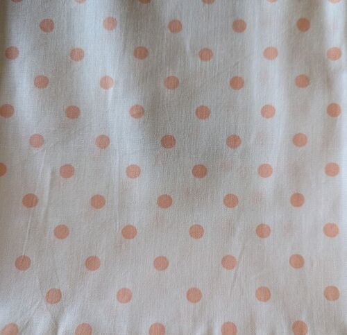 Cute Polka Dot Fabric - Teal/White 1/2 Yard, White/Pink 1 Yard - 42" Wide - Picture 3 of 3
