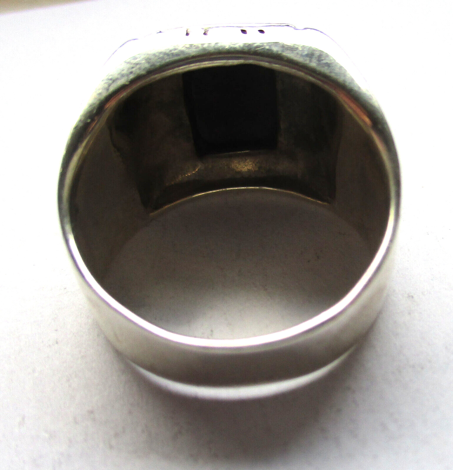 SOLID Pretty 925 Silver Ring - Signet Ring - image 4