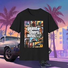 GTA 5 Grand Theft Auto V Leonida Vice City Unisex Softstyle T-Shirt