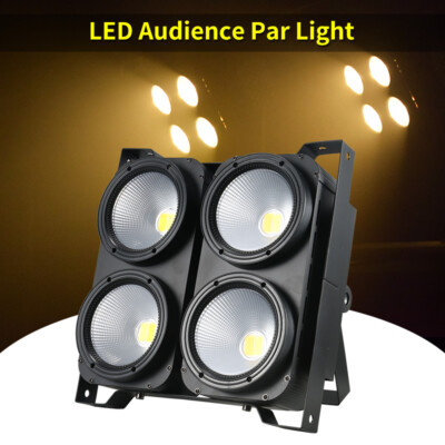 4x100w Cob Led Par Lights DMX512 Blinder Stage Lights Audience Light Cool&Warm