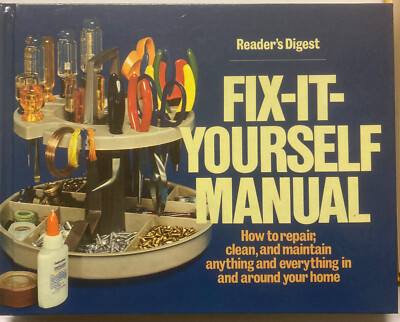 Fix It Yourself Manual Readers Digest Hardcover DIY Repair Home Guide Book