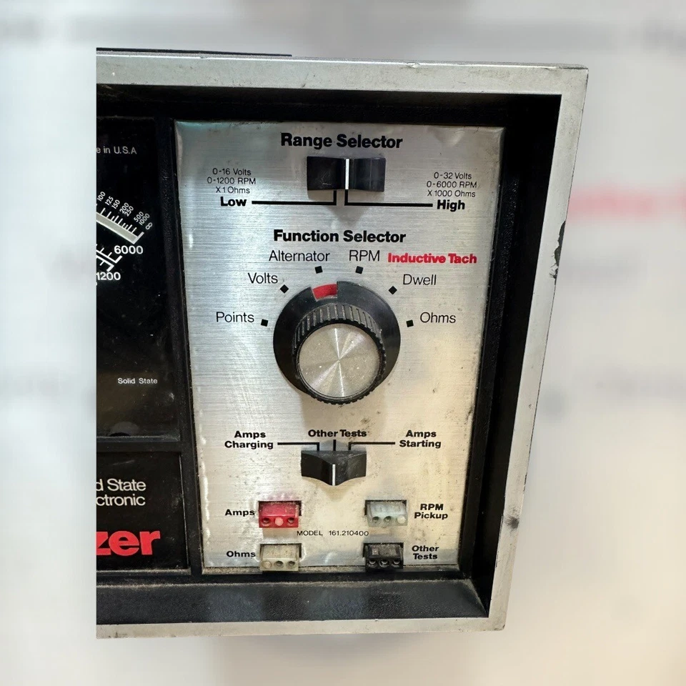 Analisador de motor antigo Sears Craftsman 161210400 K38R sistemas de 12 e 24 volts - Imagem 2 de 4