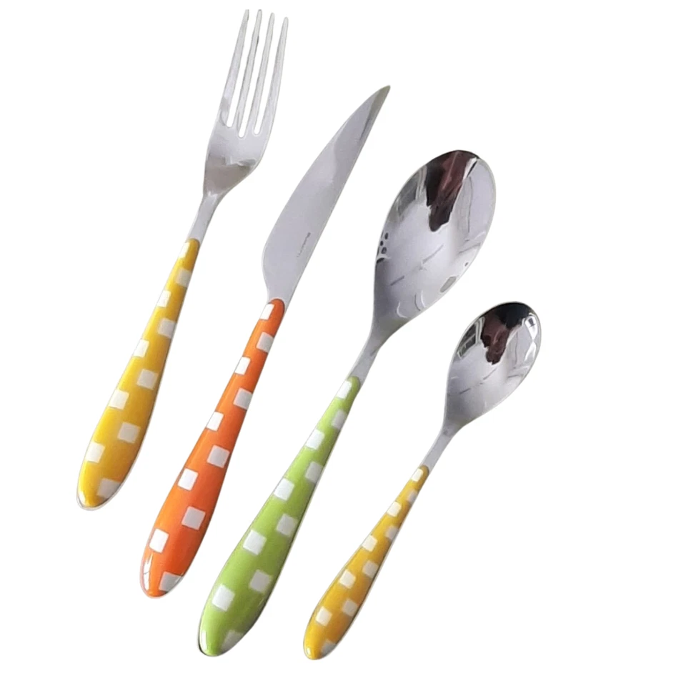 Bugatti Servicio cubiertos 24 piezas acero inoxidable 18/10, decoración cebra - Imagen 3 de 4