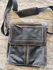 Black Rivet Very Nice Soft Leather Tablet Size Bag Purse FREE SHIPPING!