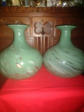 Green Swirl Design Glass Vases. Made In China