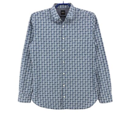 HUGO BOSS Herren Slim Fit Cattitude_1 Langarm Lässig Hemd Größe S