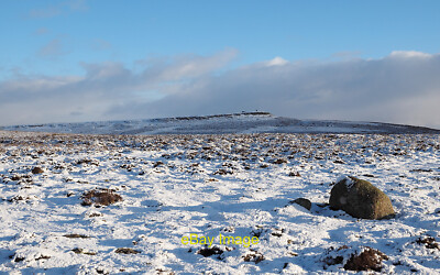 Photo 6x4 Snowed moorland rising towards trig point Hardendale The slope  c2014