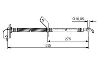 Bosch 1987481415 Bremsschlauch 527 Mm FüR Hyundai I30 KIA Ceed Cerato PRO