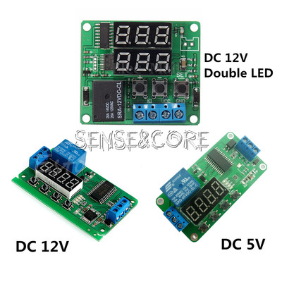 DC 5V 12V Multifunction Self-lock Relay PLC Cycle Timer Module Delay Time Switch