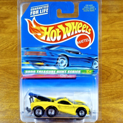 Hot Wheels 2000 Treasure Hunt Series Tow Jam Yellow Real Riders T