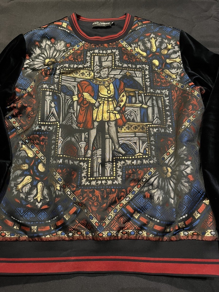 DOLCE&GABBANA モジー RARE DOLCE & GABBANA KING HENRY THE 8TH DG MOZAIC SWEATSHIRT