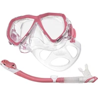 Phantom Aquatics Ultra Panoramic View Scuba Snorkeling Mask Dry Snorkel Set