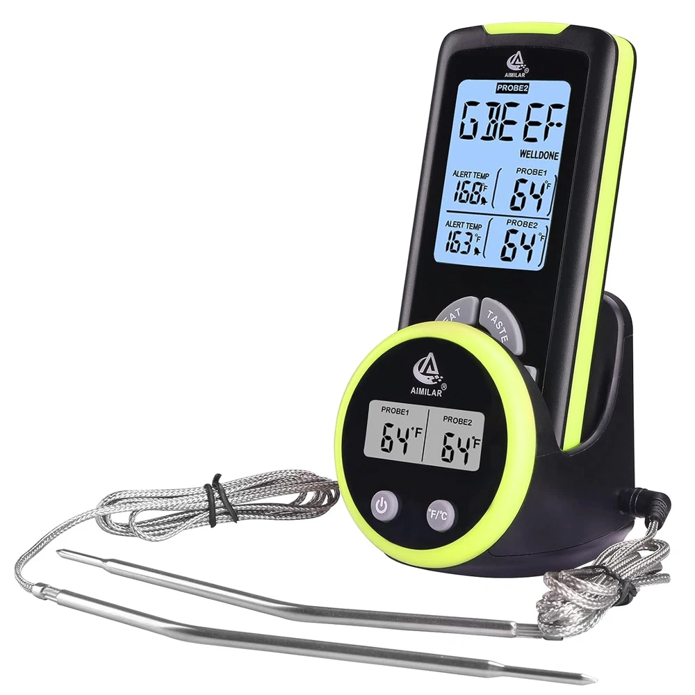 Remote Meat Thermometer for Cooking - Dual Probes Digital Meat Temperature Therm